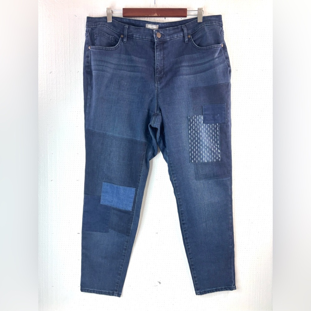 Patchwork Blue Jeans - image 1